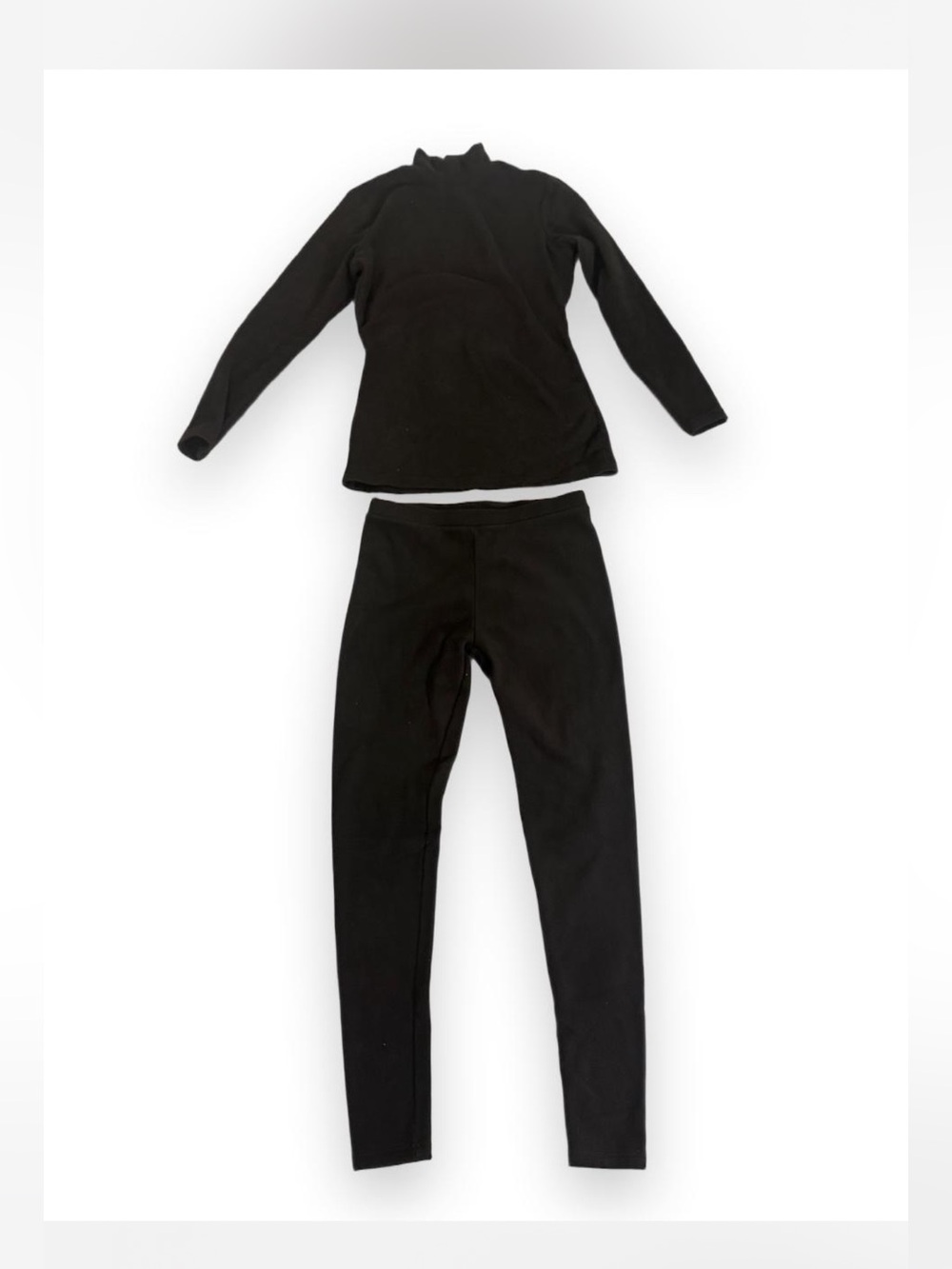 32 Degrees Heat Women’s Small Black Fleece Base Layer Set